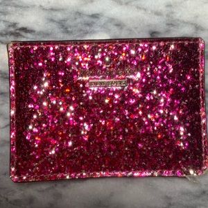 Kate spade sparkle hot pink card case